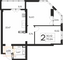 Продажа 2-комнатной квартиры 70,6 м², 5/21 этаж