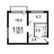 Продажа 1-комнатной квартиры 30,9 м², 1/5 этаж