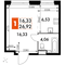 Продажа квартиры-студии 26,9 м², 12/15 этаж
