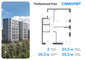 Продажа 2-комнатной квартиры 55,5 м², 2/17 этаж