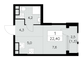 Продажа квартиры со свободной планировкой 22,4 м², 6/30 этаж