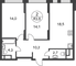 Продажа 2-комнатной квартиры 63,8 м², 15/17 этаж