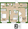 Продажа 2-комнатной квартиры 59,6 м², 3/19 этаж