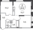 Продажа 2-комнатной квартиры 49,8 м², 4/19 этаж