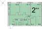 Продажа 2-комнатной квартиры 61,4 м², 1 этаж