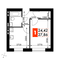 Продажа 1-комнатной квартиры 27,9 м², 2/4 этаж