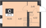 Продажа квартиры-студии 26,2 м², 12 этаж