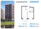 Продажа 1-комнатной квартиры 35,2 м², 10/12 этаж
