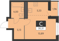 Продажа квартиры-студии 29,3 м², 22 этаж