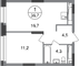 Продажа 1-комнатной квартиры 36,7 м², 14/20 этаж