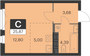 Продажа квартиры-студии 25,9 м², 13 этаж