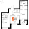 Продажа 2-комнатной квартиры 56,6 м², 43/44 этаж