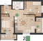 Продажа 2-комнатной квартиры 59,9 м², 24/24 этаж
