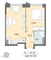 Продажа 1-комнатной квартиры 35,2 м², 30/58 этаж