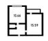Продажа 1-комнатной квартиры 34,4 м², 4/4 этаж