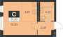 Продажа квартиры-студии 25,8 м², 12 этаж