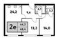 Продажа 3-комнатной квартиры 68,4 м², 35/35 этаж