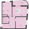 Продажа 2-комнатной квартиры 58,4 м², 23/24 этаж