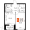 Продажа 1-комнатной квартиры 47,5 м², 43/43 этаж