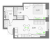 Продажа 1-комнатной квартиры 45,4 м², 22/57 этаж