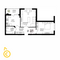 Продажа 2-комнатной квартиры 64,1 м², 1/10 этаж