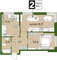 Продажа 2-комнатной квартиры 54,1 м², 2/16 этаж