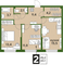 Продажа 2-комнатной квартиры 60,1 м², 2/19 этаж