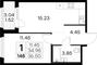Продажа 1-комнатной квартиры 36,5 м², 1/15 этаж