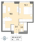 Продажа 1-комнатной квартиры 37,3 м², 48/52 этаж