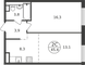 Продажа 2-комнатной квартиры 45,4 м², 9/9 этаж