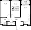 Продажа 2-комнатной квартиры 45,7 м², 3/9 этаж
