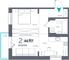 Продажа 2-комнатной квартиры 44,9 м², 15/15 этаж