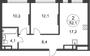 Продажа 2-комнатной квартиры 52,1 м², 17/17 этаж