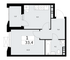 Продажа квартиры со свободной планировкой 33,4 м², 20/22 этаж