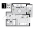 Продажа 1-комнатной квартиры 37,9 м², 7/18 этаж