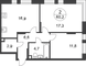Продажа 2-комнатной квартиры 60,2 м², 1/17 этаж
