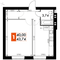 Продажа 1-комнатной квартиры 43,7 м², 4/4 этаж
