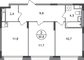 Продажа 2-комнатной квартиры 50,8 м², 7/17 этаж