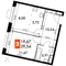 Продажа 2-комнатной квартиры 39,5 м², 9/15 этаж