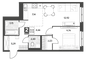 Продажа 2-комнатной квартиры 47,3 м², 6/25 этаж