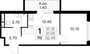 Продажа 1-комнатной квартиры 32,5 м², 8/15 этаж