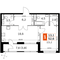 Продажа 2-комнатной квартиры 52,6 м², 32/43 этаж