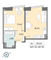 Продажа 1-комнатной квартиры 39,6 м², 49/58 этаж