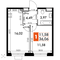 Продажа 1-комнатной квартиры 36,1 м², 7/15 этаж