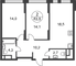Продажа 2-комнатной квартиры 63,8 м², 12/17 этаж
