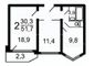 Продажа 2-комнатной квартиры 51 м², 16/17 этаж