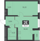 Продажа 1-комнатной квартиры 46,2 м², 1 этаж