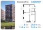 Продажа 2-комнатной квартиры 54,6 м², 4/12 этаж