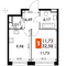 Продажа 1-комнатной квартиры 32,6 м², 14/15 этаж