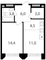 Продажа 1-комнатной квартиры 42,7 м², 2/17 этаж